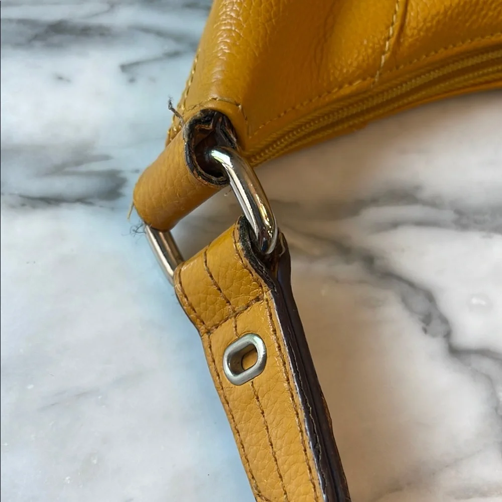 Tignanello Yellow Hobo Bag with Soft Slouchy Design